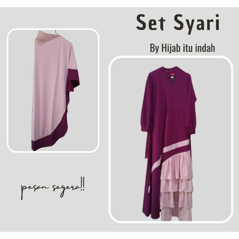 Gamis Set Khimar Syari / Gamis Plus Jilbab