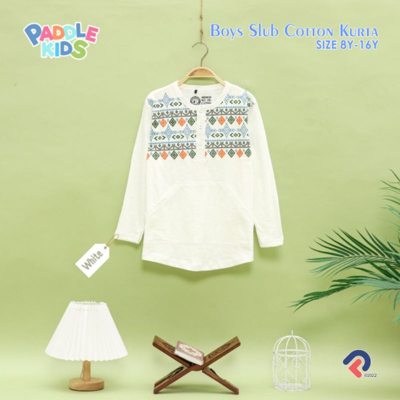 KURTA PADDLE BOY SLUB KATUN KURTA PADDLEKIDS SIZE 8-16t nablfashion