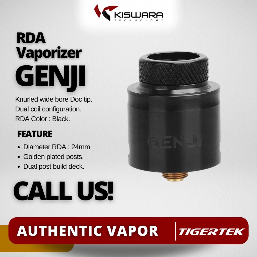 Genji 24 RDA Atomizer - BLACK [Authentic] KiswaraBandung