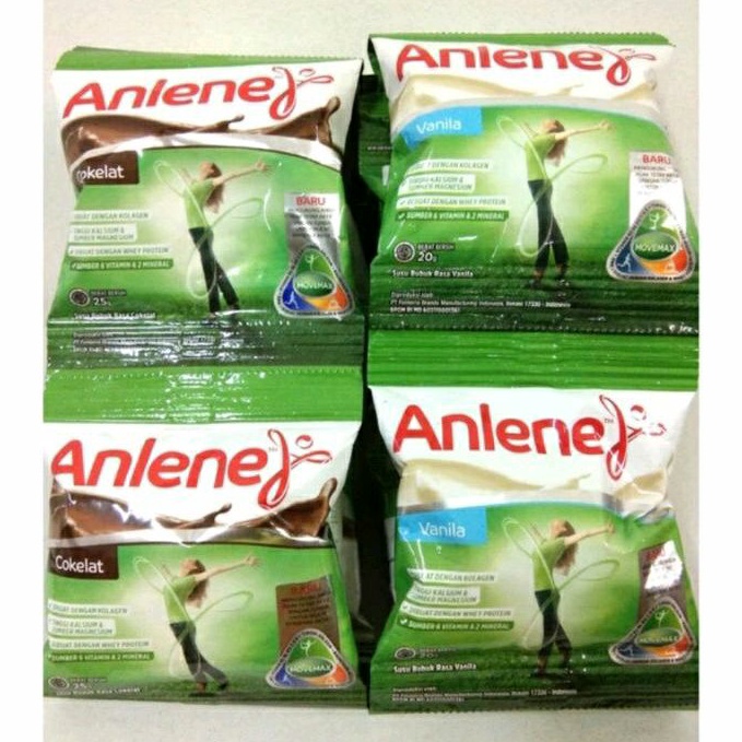 

SUSU ANLENE SACHET 10 x 20gr / Susu ANLENE Renceng / ANLENE VANILA / ANLENE PUTIH / ANLENE COKLAT / SUSU KALSIUM