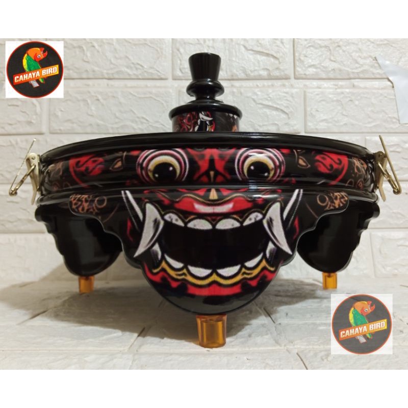 TEBOK PVC KANDANG KAPSUL LOVEBIRD MOTIF BARONG