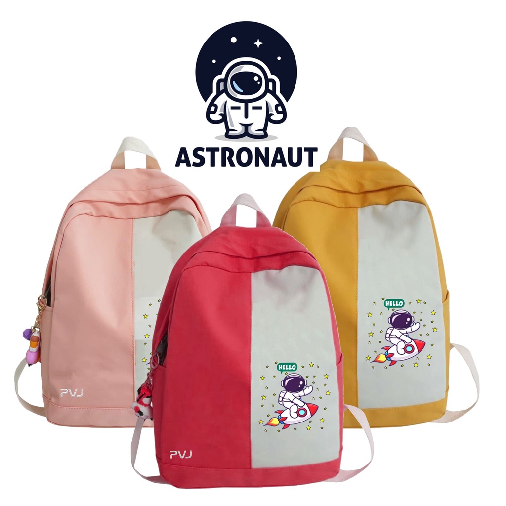 PVJ - Tas Ransel  Karakter Astronot Space World Sekolah Anak Laki-Laki dan Perempuan