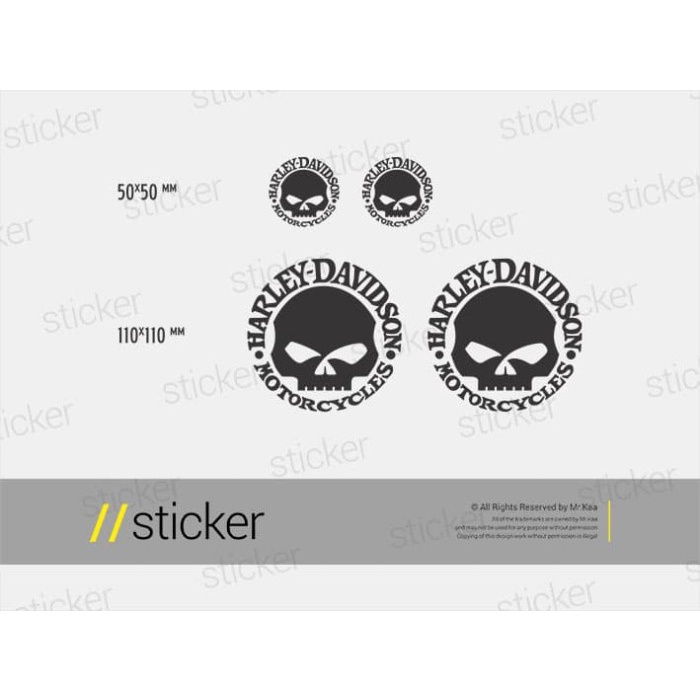

TERLARIS | Harley Davidson 02 - Cutting Sticker Stiker Oracal Motor Otomotif