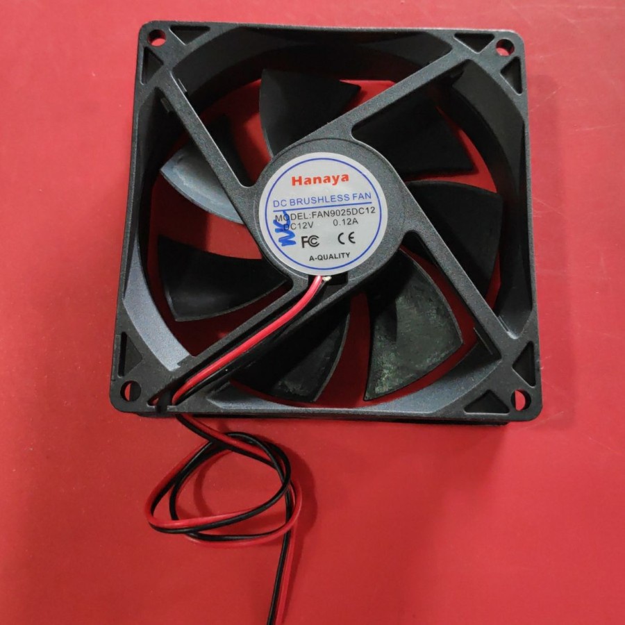 Fan DC 12V 9Cm Hanaya / Kipas fan dc 9cm 12 v