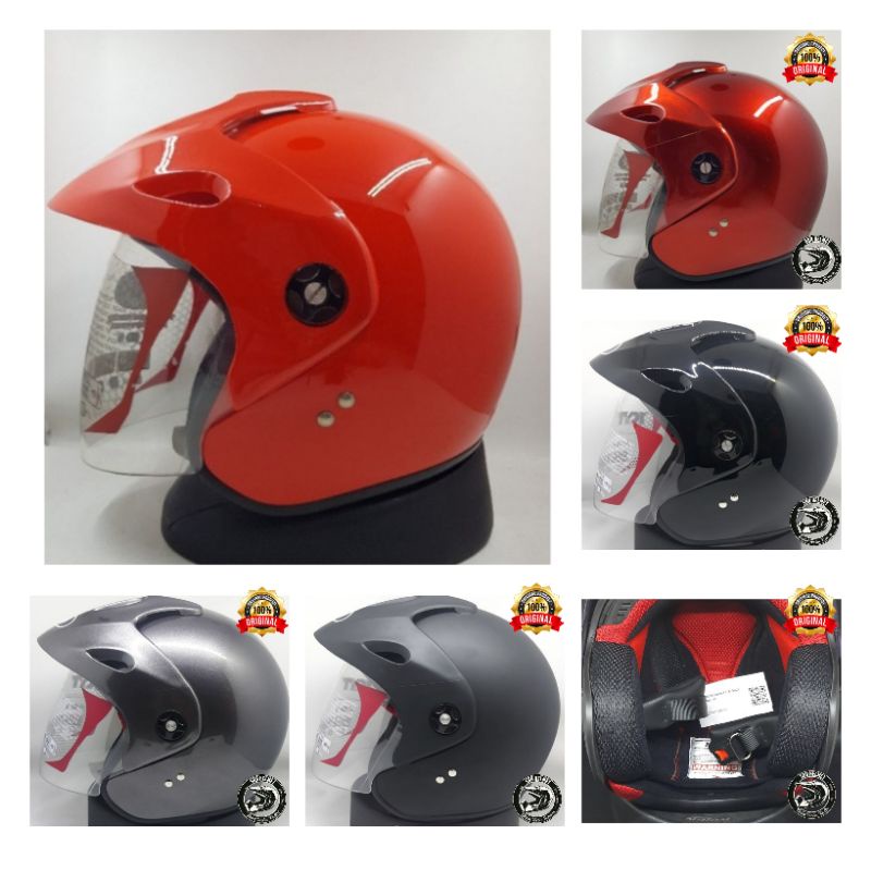 Helm kyt Forza polos solid original SNI DOT half face