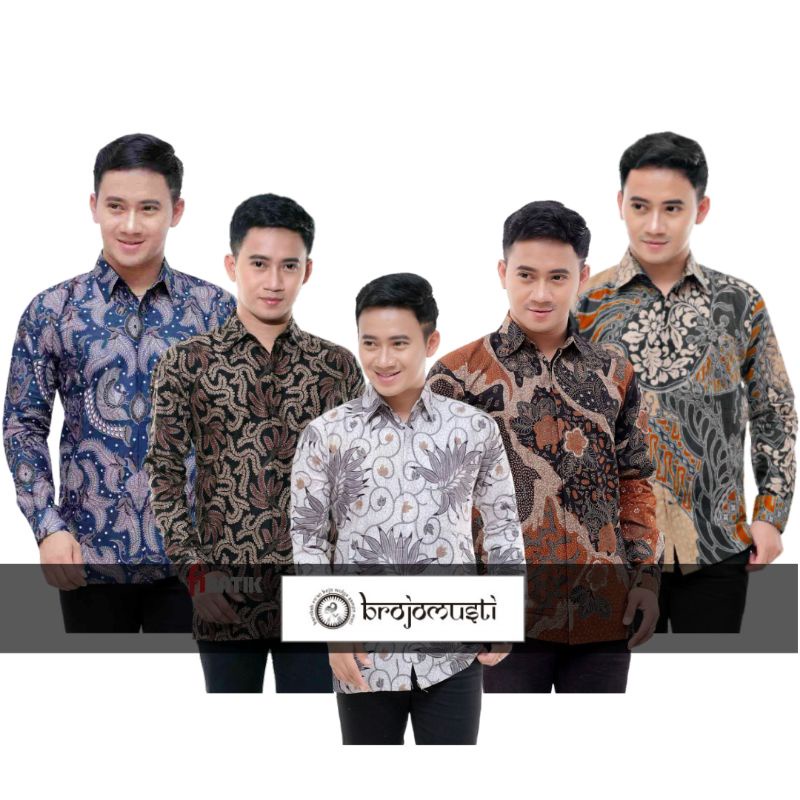 BAJU BATIK KEMEJA BATIK PRIA LENGAN PANJANG REGULER FIT SIZE M,L,XL,XXL KAIN KATUN TEBAL BERKUALITAS