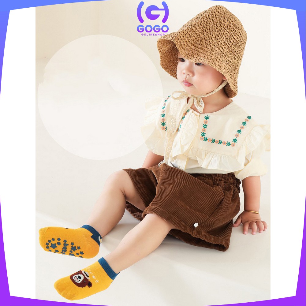 GOGO-P544 Kaos Kaki Anak Bayi Balita Animal Sock Anti Slip Unisex 0 3 tahun / Kaus Kaki Bayi Pendek Baby Socks Anak Laki Laki Perempuan Anti Licin