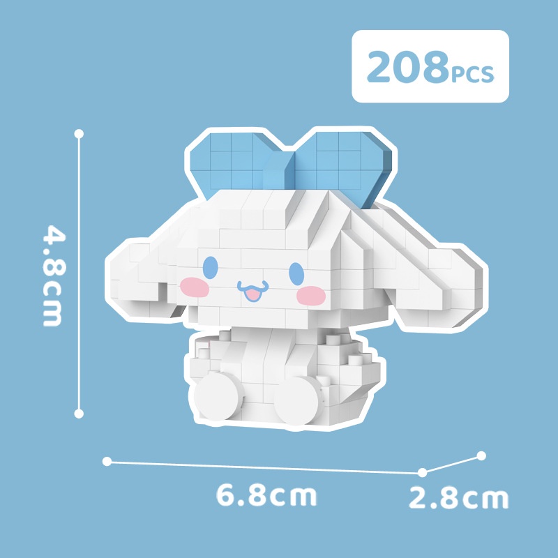 Mainan Balok Susun Sanrio kuromi Mainan Anak Mainan Edukasi DIY 3DPuzzle Nano Block