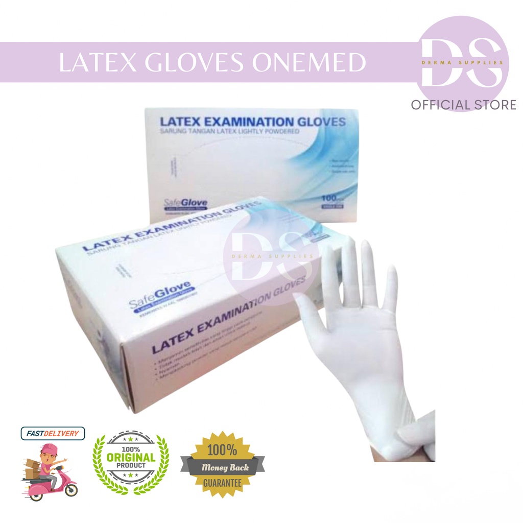 Sarung tangan karet safe glove latex powder / hand gloves latex