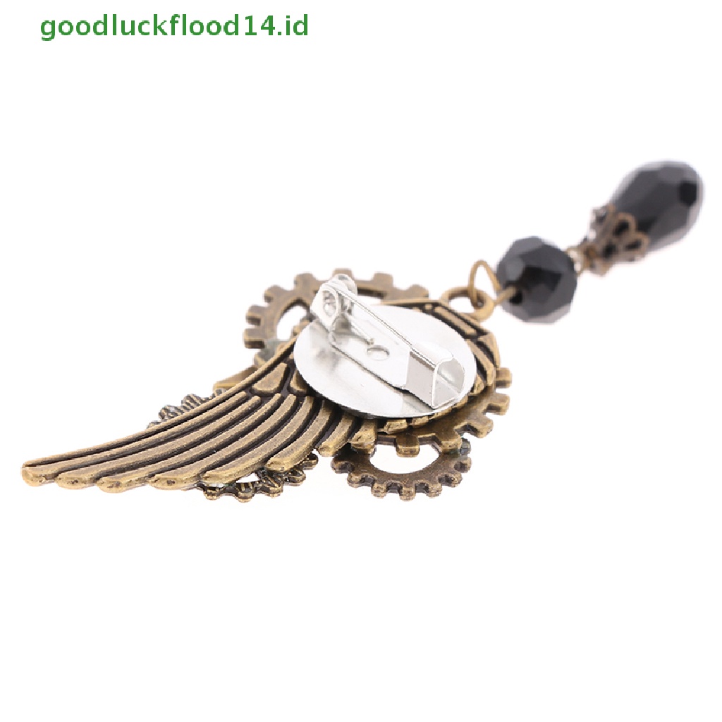 [GOOGFOUR] Bros Sayap Steampunk Gears Retro Punk Gothic Dada Pin Untuk Wanita Man [TOP]