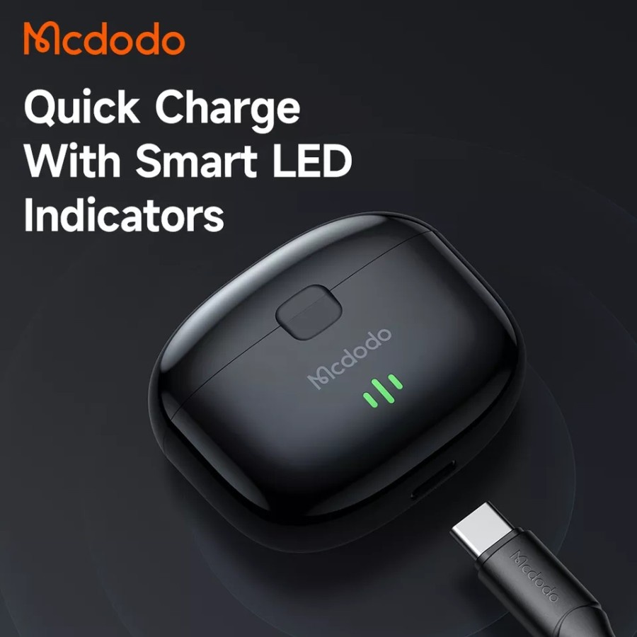 MCDODO Earphone Wireless BT 5.1 HD Stereo Tws Android IOS Windows