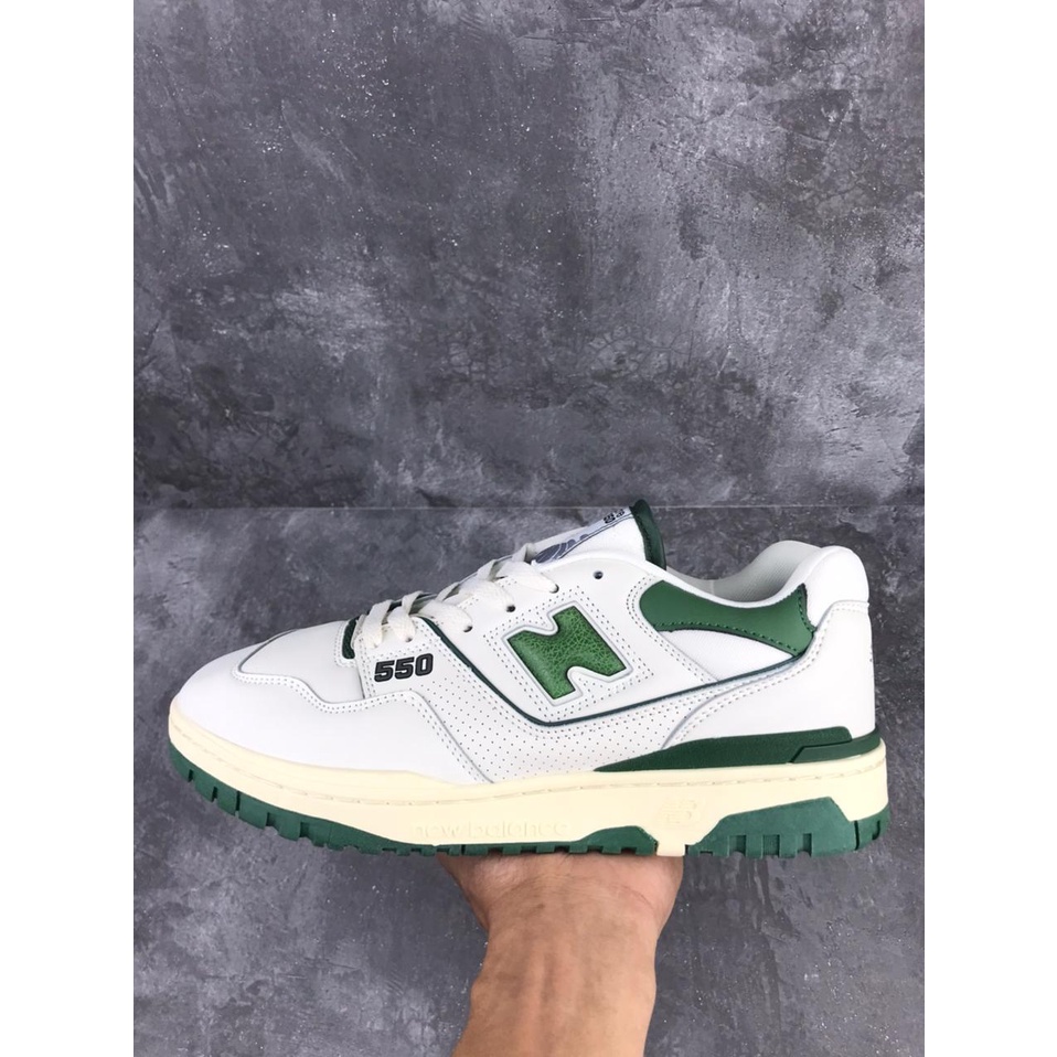 New Balance 550 White Green - BB550ALD, 100% Real Pic.