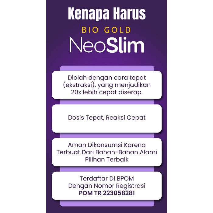 Kapsul Langsing Neoslim Pelangsing Herbal Alami Aman BPOM