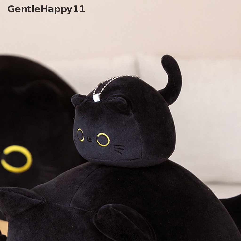 Gentlehappy 10/25CM Hitam Kucing Bantal Lucu Boneka Mewah Liontin Gantungan Kunci Dekorasi id