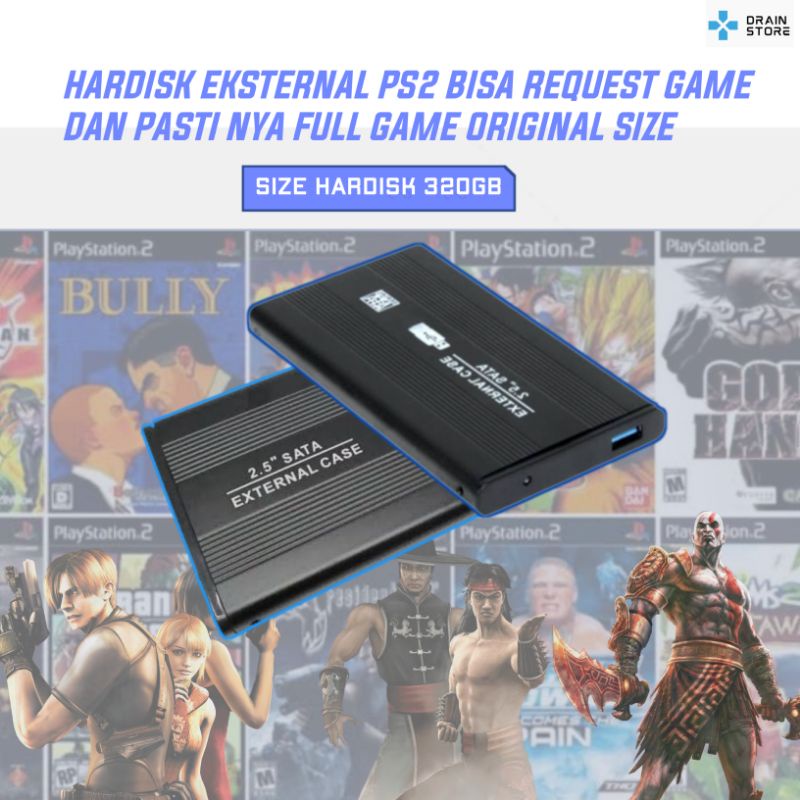 Hdd / Hardisk Eksternal PS2 320gb Bisa Request Game
