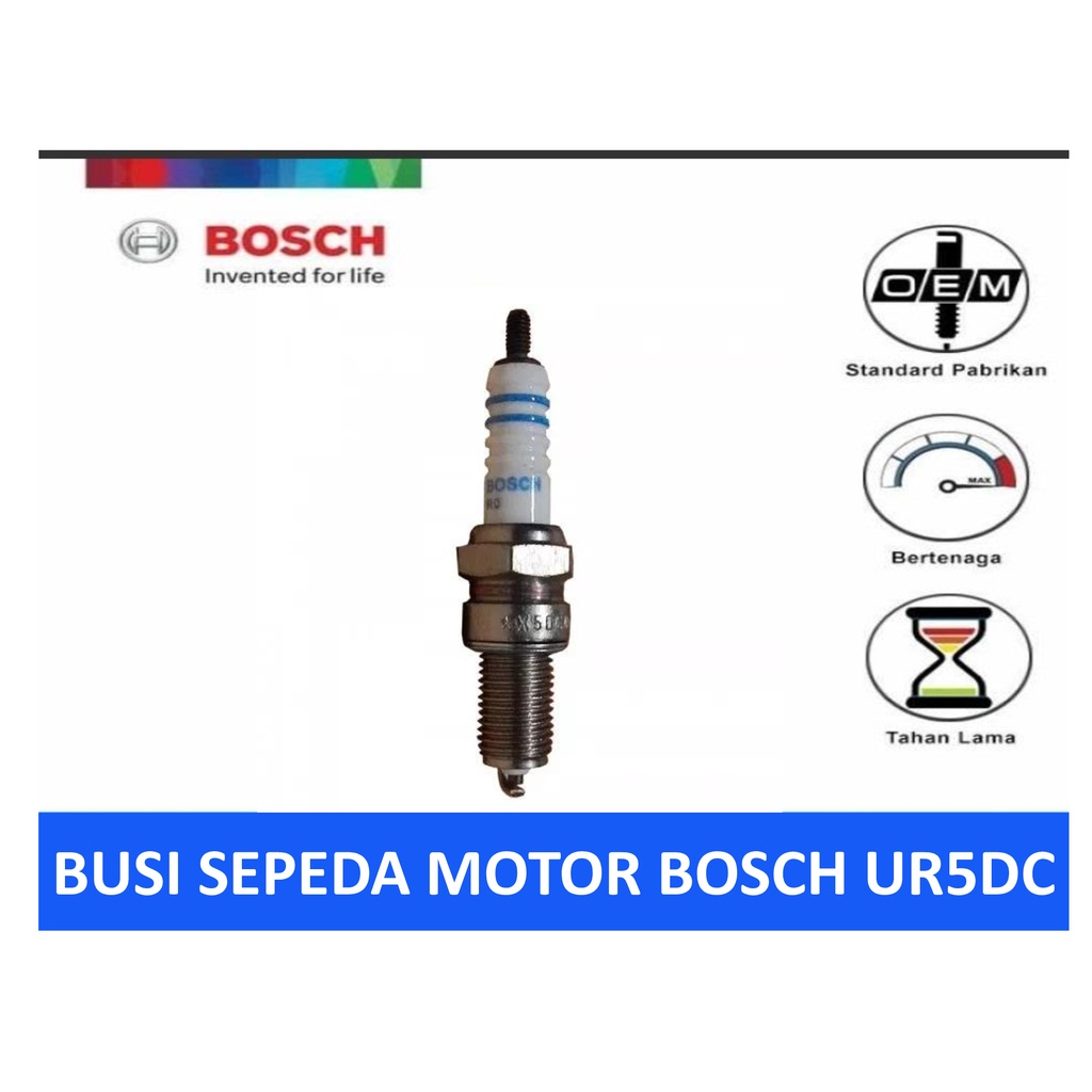 100 % ORIGINAL BOSCH BUSI SEPEDA MOTOR YAMAHA MIO SPORTY  MERK BOSCH U4AC (DRAT PENDEK)