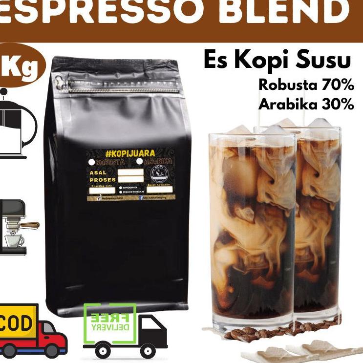 

⚡GROSIR⚡ Kopi House Blend Espresso 1Kg | Robusta70% Arabika30% | Resep Es Kopi Kekinian