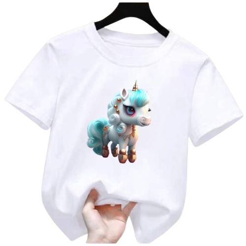 Hzl_outfit Baju Kaos Anak Perempuan Pony 3D Kaos(COD)