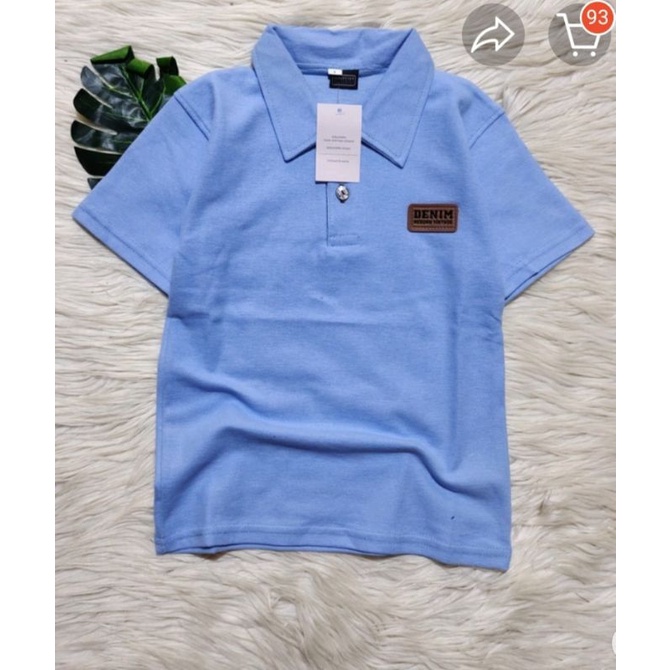 kaos polo shirt anak laki laki dan perempuan kaos kerah polos anak usia 2-9tahun