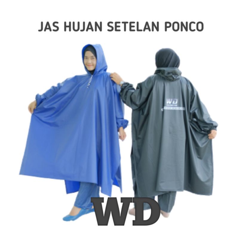 Jas Hujan Motor // WD // Pria  dan Wanita Original Bahan Nyaman//Jas Hujan RAINCOT Setelan By WD