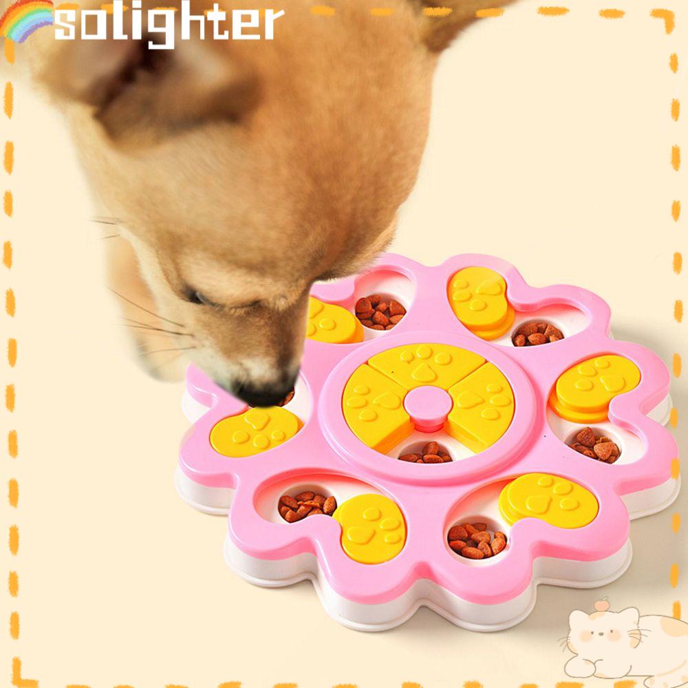 Solighter Pet Feeder Makan Sehat Anti Slip Slow Food Edukasi Hewan Peliharaan