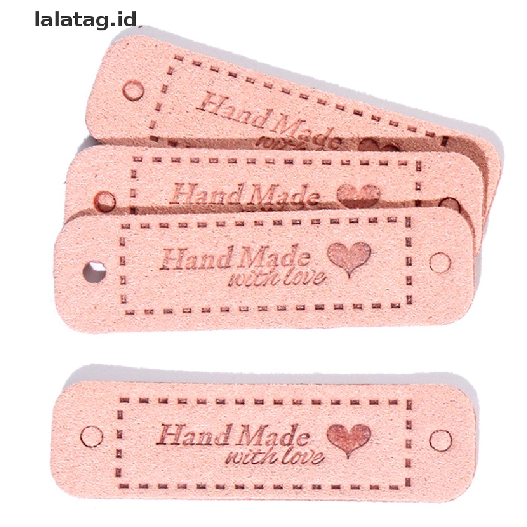 [lalatag] 20pcs Tag Handmade Dengan Label Love Tag Pakaian DIY Kerajinan Jahit 56 * 15MM [ID]