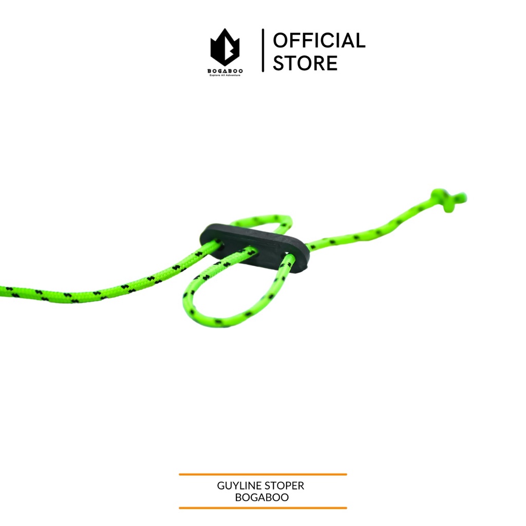 Stopper / Gesper Tali Tenda - Guyline Hitam -  Pengatur Tali Flyshet / Tenda