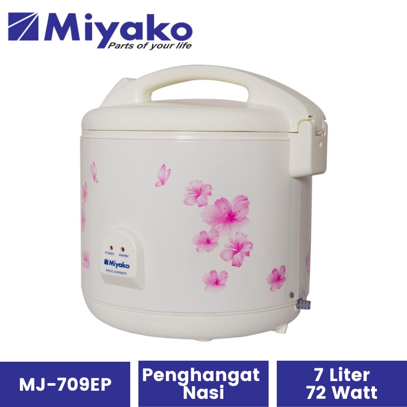 Magic Jar Miyako MJ-709 EP | Penghangat Nasi dan Pengukus Garansi Resmi Miyako 1 tahun