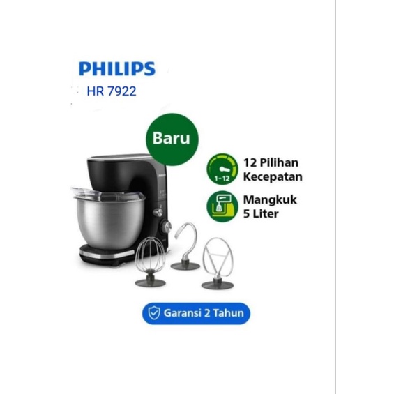 Philips Kitchen Machine Mixer HR7922 / 90 - Kapasitas 5L HR 7922 Garansi Resmi