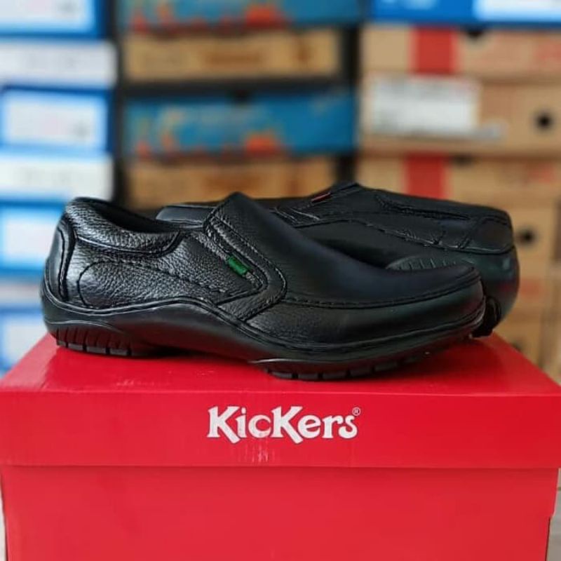 SEPATU KULIT KICKERS/SEPATU PANTOPEL/SEPATU SLIP ON KULIT/SEPATU KANTOR/SEPATU ONDANGAN/SEPATU TANPA TALI/SEPATU CASUAL KULIT ASLI/Formal/Sepatu Dinas/Pantopel Sepatu Kickers