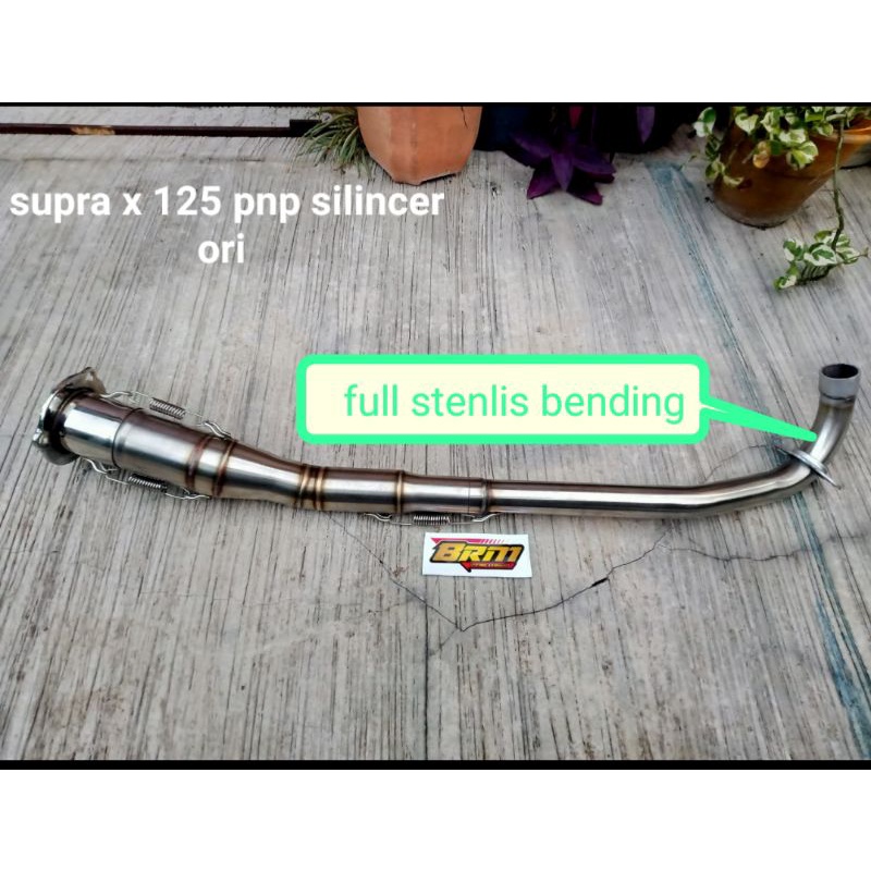 Leher Supra x 125 batman stenlis PNP silincer ori