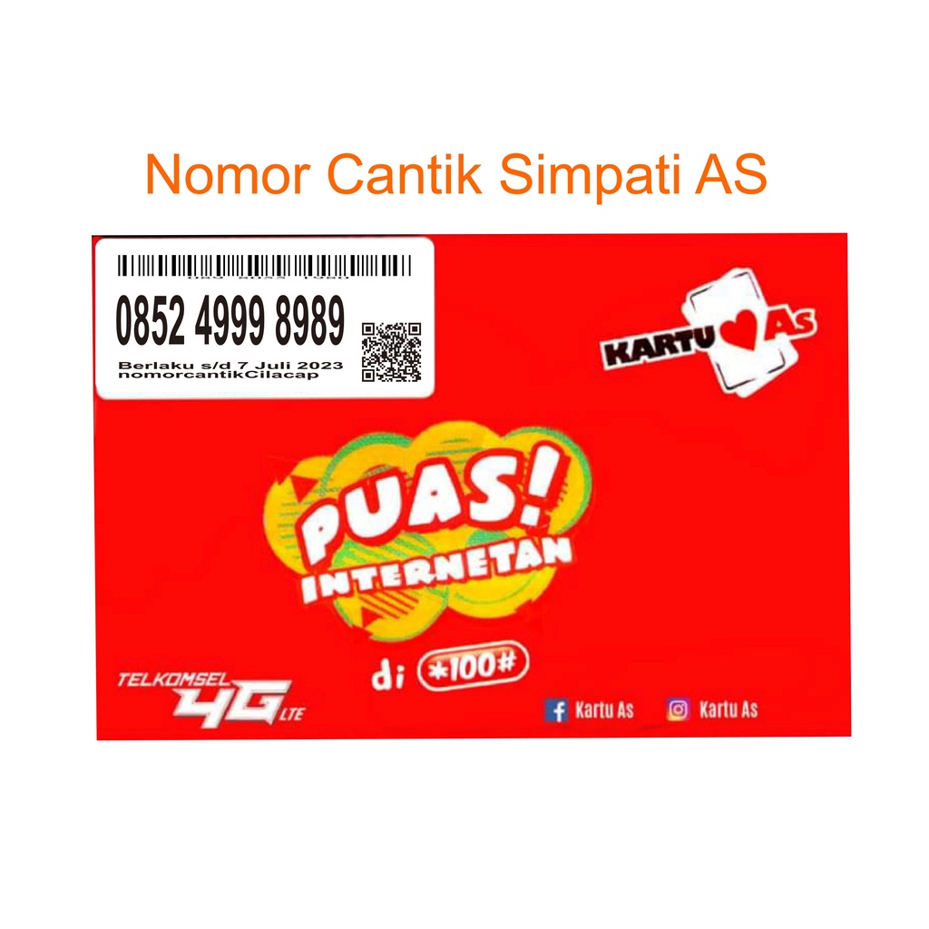 Nomor Cantik simPATI AS 999 8989 Nomer Rapi Perdana Telkomsel Sempati 49998989