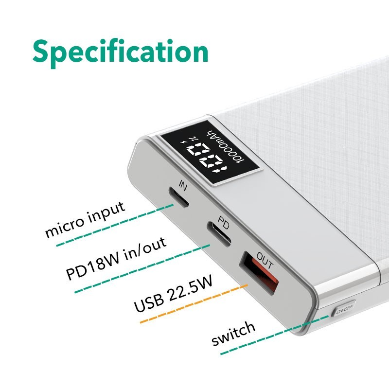 POWERBANK 10000 MAH POWERBANK ZOLA VENUS B-11 10000 MAH POWER BANK 10000 MAH FAST CHARGING