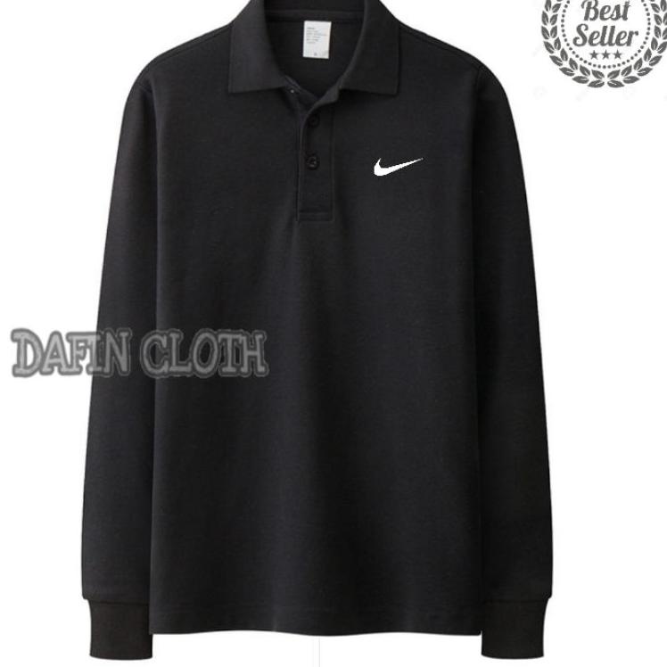 NGI.16Ja23r ‑ Polo shirt Kaos Kerah Pria Lengan Panjang Nike Terbaru