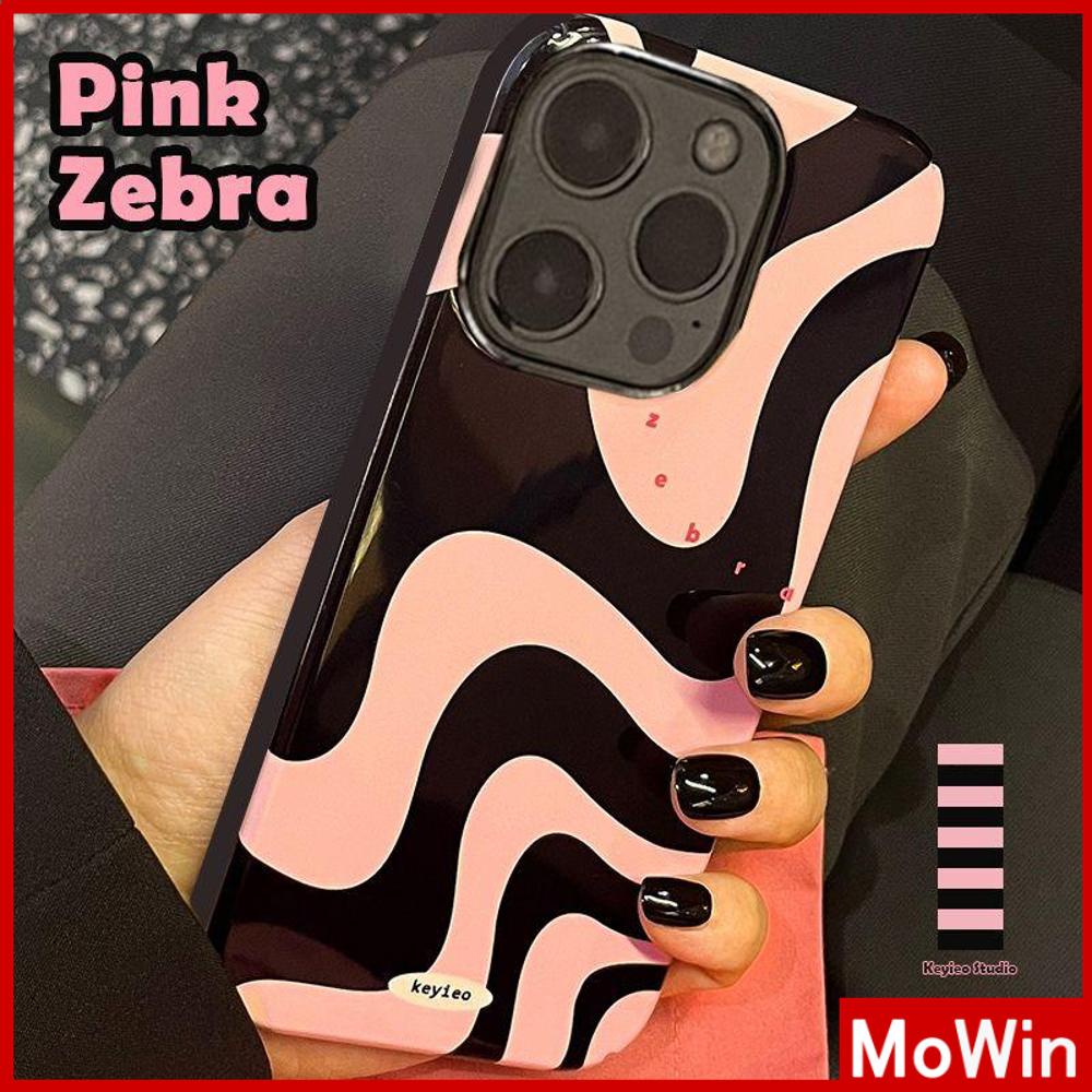 For iPhone 14 Pro max iPhone Case Black Soft Case TPU Candy Case Shockproof Big Hole Protection Camera Pink Zebra Print Compatible For iPhone 13 Pro max 12 Pro Max 11 xr xs 7Plus