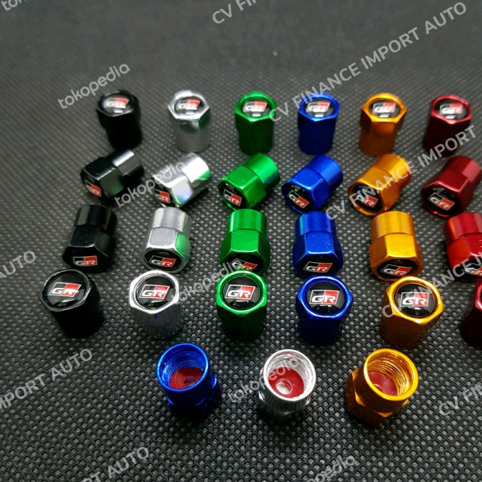 Penutup Tutup Pentil Mobil Ban GR Toyota avanza raize Innova universar - Putih