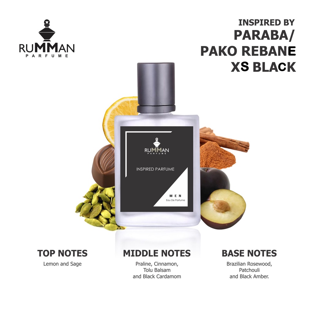 Inspired Parfum Paco Raban X5 Black Parfume Farfum Minyak Wangi Pria Wanita Unisex Tahan Lama Paraba SS Black  / Parfum Pria Pemikat Wanita