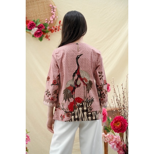 Baju batik wanita / batik jumbo / batik big size / atasan batik murah / batik kantor plus size 242