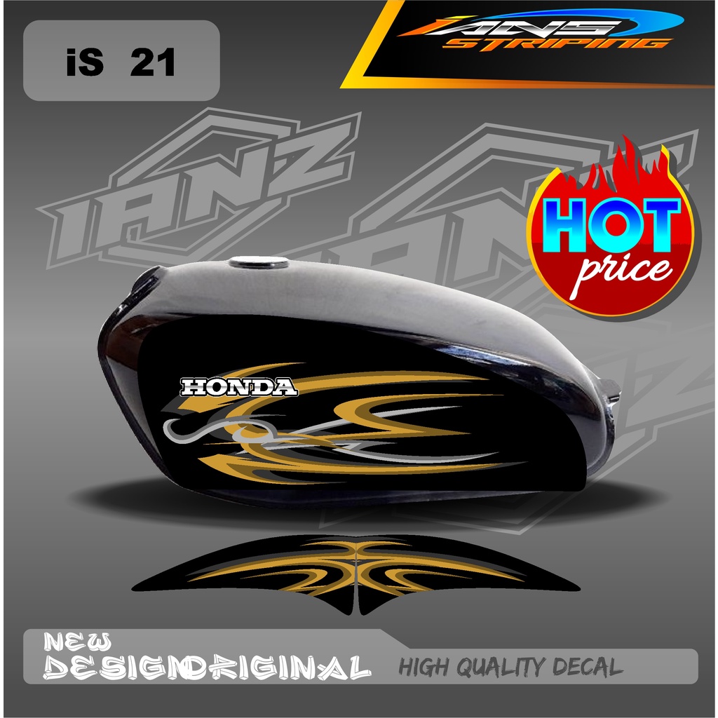 STIKER DECAL STRIPING LIST TANGKI CB100 HOLOGRAM / NON HOLOGRAM IS21