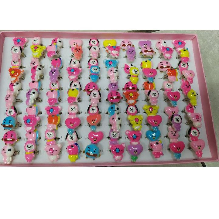 ✨TERBARU✨ (100pcs) Cincin anak karakter BT21 grosir
