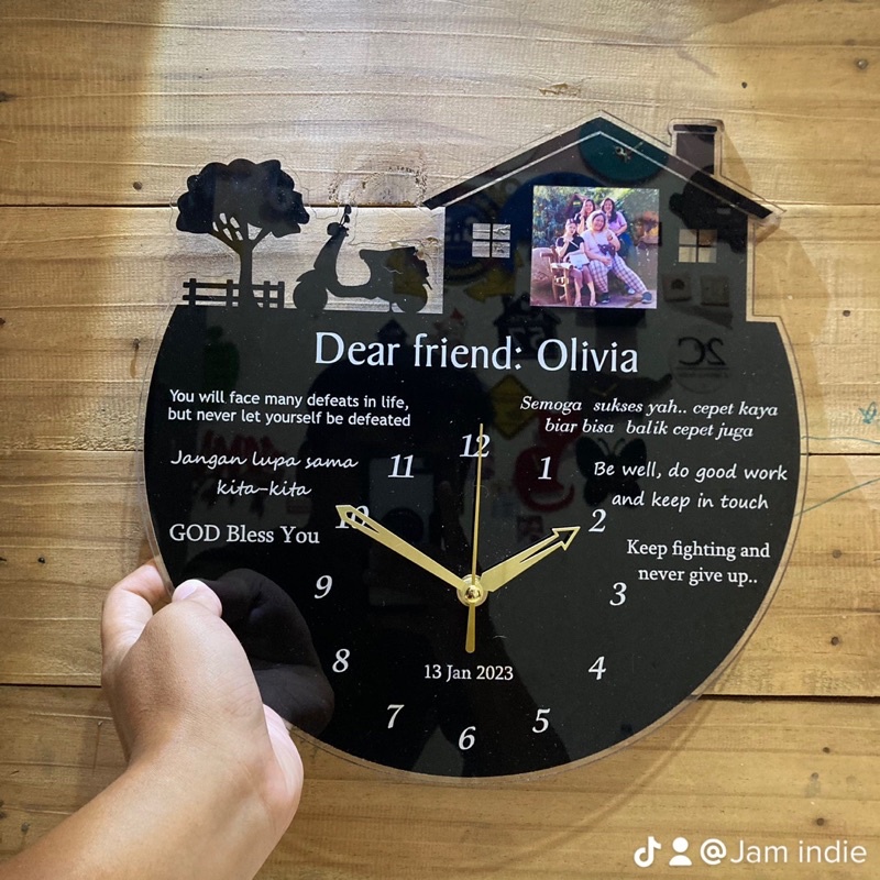 Jual Kenang-Kenangan Perpisahan Dengan Teman Kerja Jam Dinding Unik