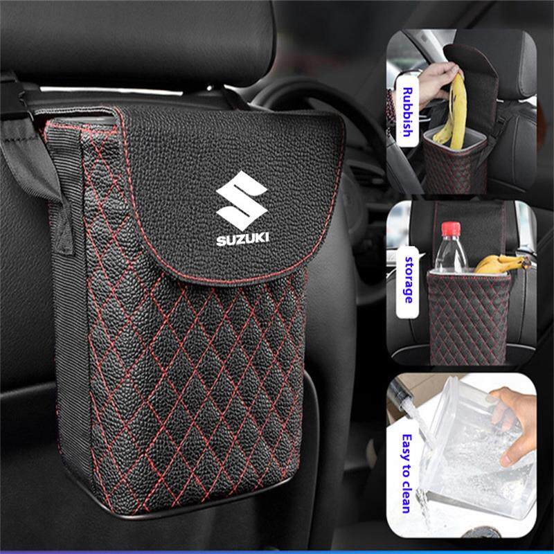 Cocok Untuk Tempat Sampah Gantung Mobil Suzuki Storage Bin Leather Square Waste Bin Interior Fitting