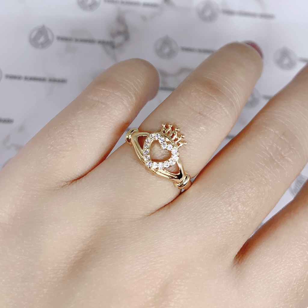 Cincin Xuping Gold Fashion Wanita Motif Permata Satu Panjang Perhiasan Wanita *24