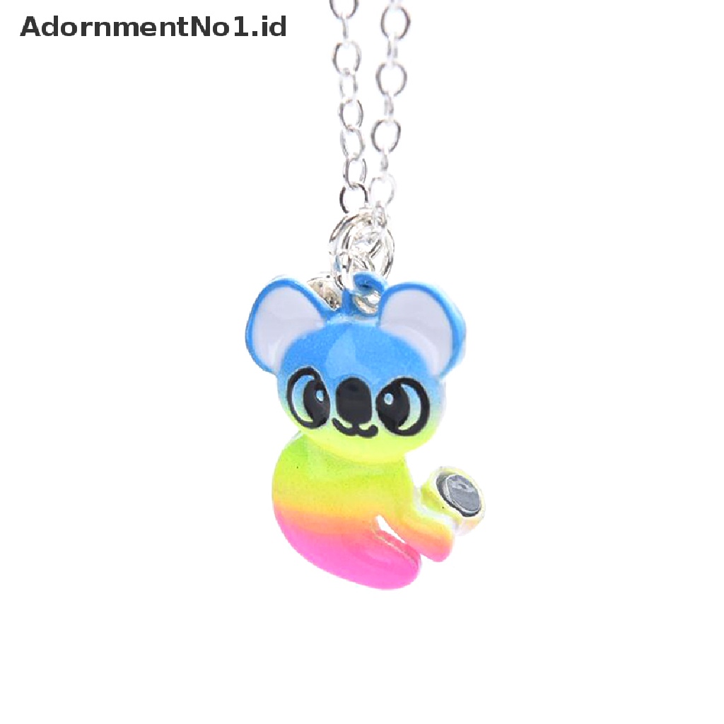 [AdornmentNo1] 1pasang Lucu Colorful Raccoon Pendant Best Friend Kalung Persahabatan Perhiasan Hadiah [ID]