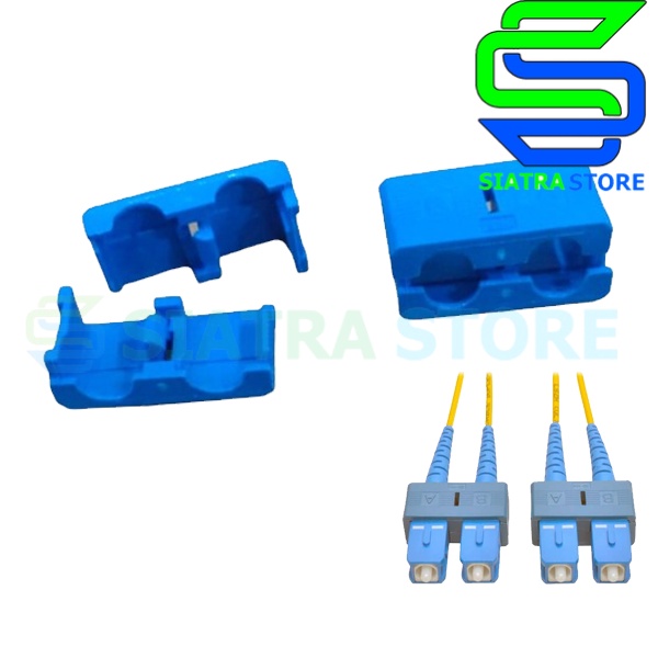 Clip SC Connector [AB] Duplex | SC/UPC Biru Klip Saja