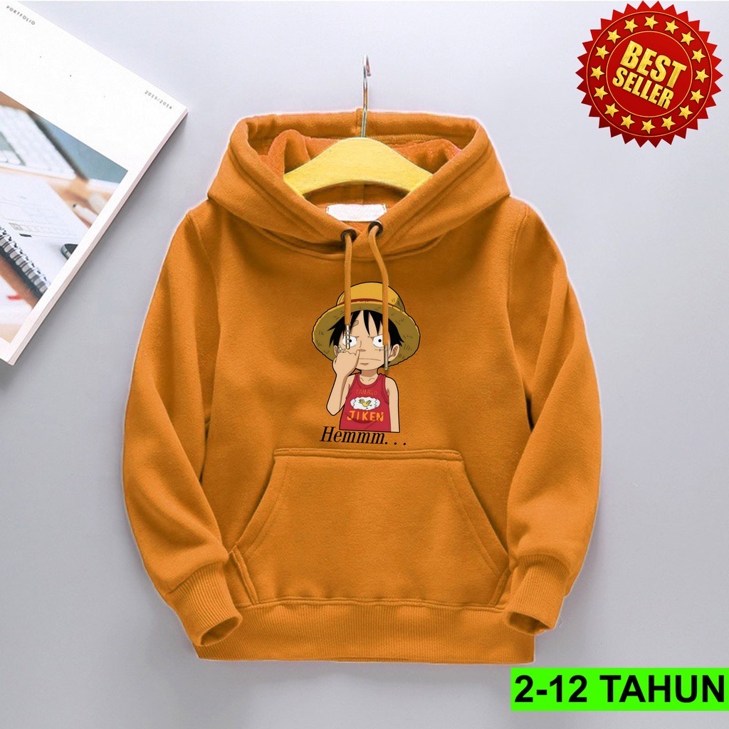 Jumper Hoodie Anak ONE PIECE JIKEN II Jaket Hoodie Anak ANIME II Sweater Hoodie Kids Sz M - XL ( Laki Laki &amp; Peremepuan )