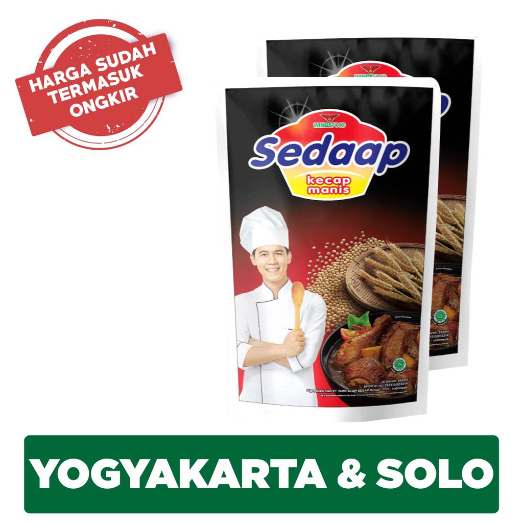

Kecap Manis Sedaap Pouch 550ml x 2 Pack - YGK