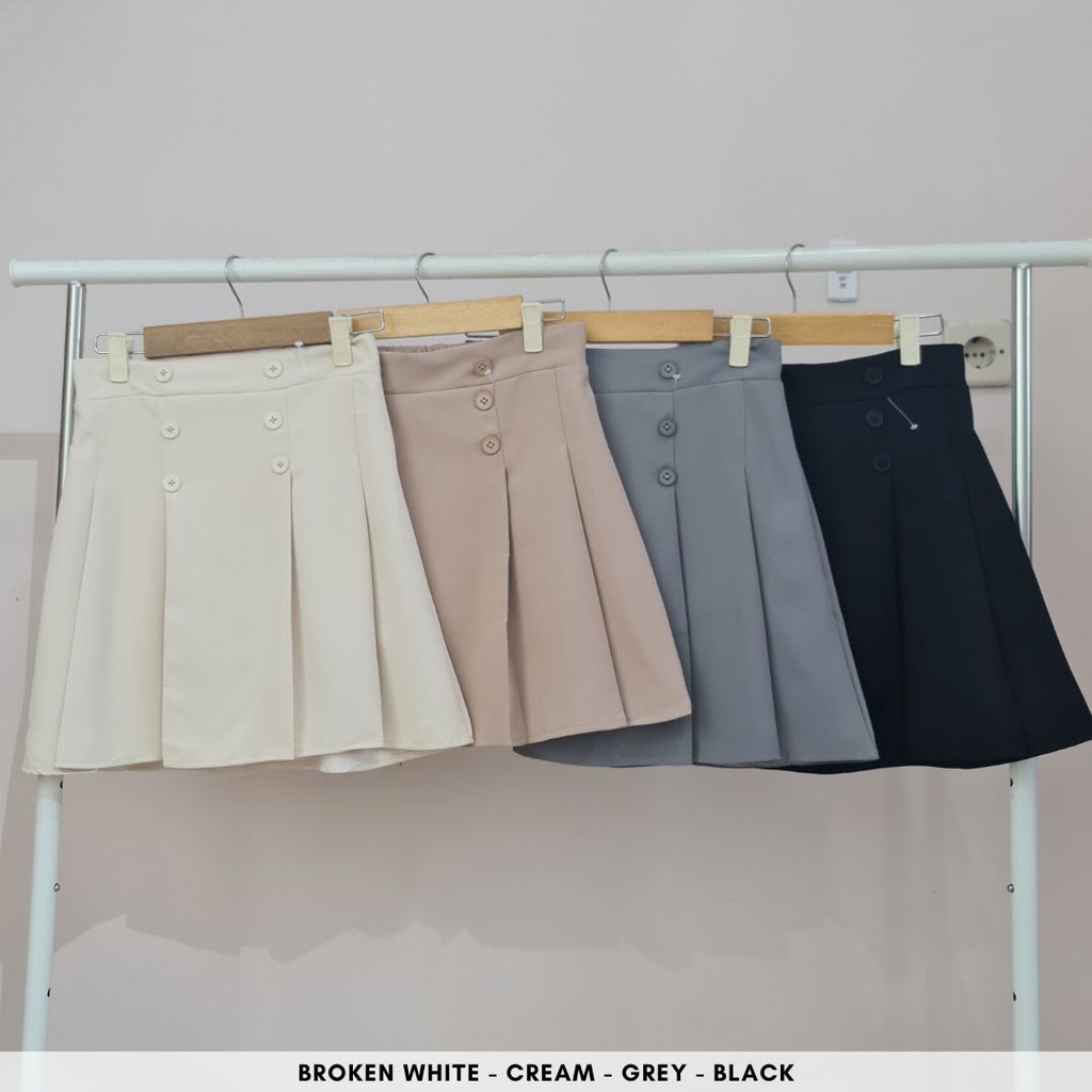 4705 saren left-right 3 button skort rok korea