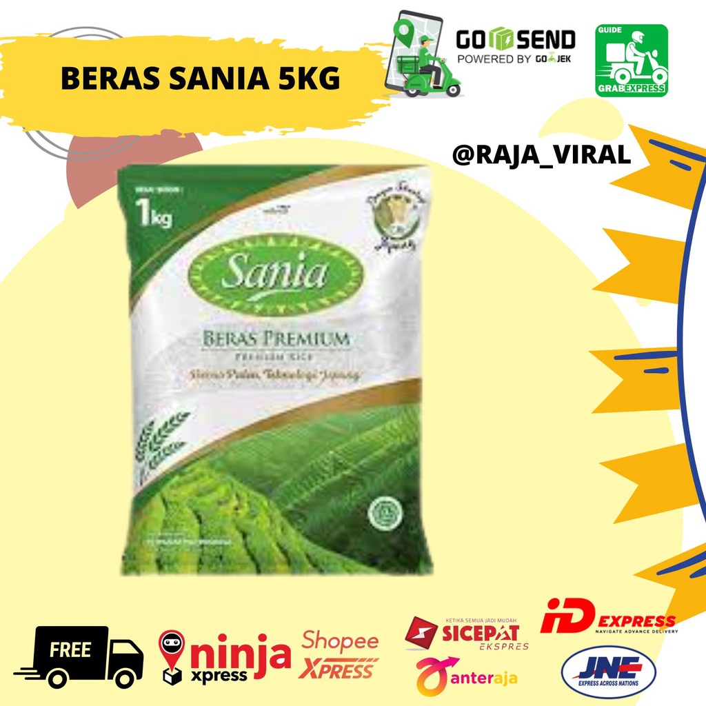 Jual Beras Premium Sania 5 Kg Pulen Shopee Indonesia