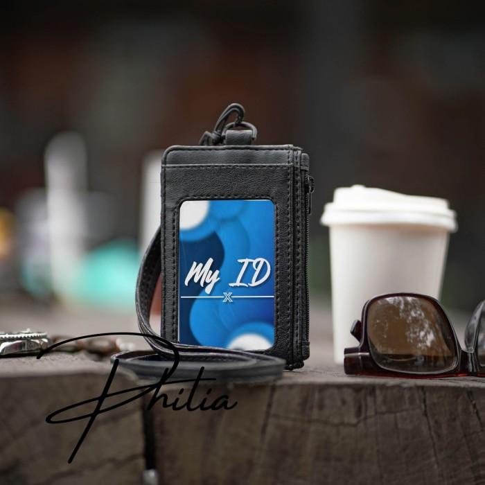 

Name Tag Dompet ID Card Kulit ID Lanyard MELUWE HITAM